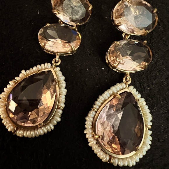 Birthstone with Pearls Earrings - Picture 4 of 4